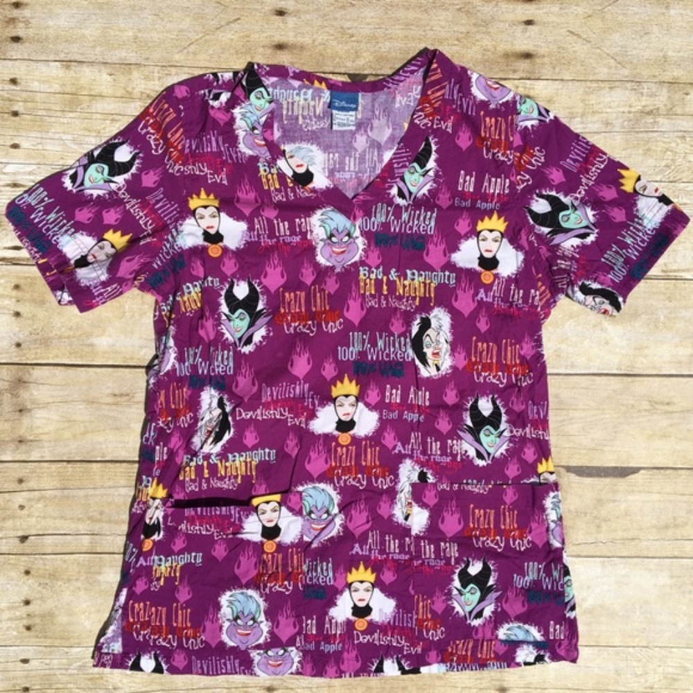 Disney Scrubs Top Womens size X-Small